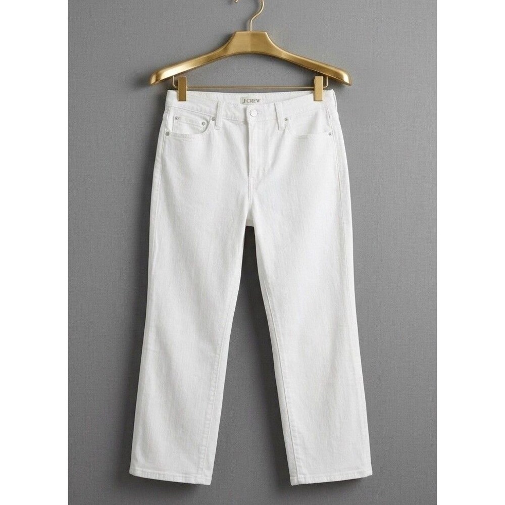 Crew Women's Jeans Sz 29P Slim-Straight Denim | Vintage Wash White